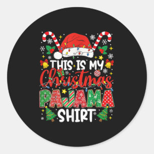 楽しい これが私のクリスマスパジャマ シャツ Pjs クリスマス M ラウンドシール