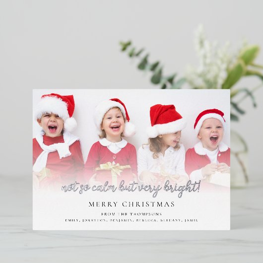 楽しい ちょっと不穏だけどとても明るい フォトスクリプト 箔シーズンカード (立ち正面)