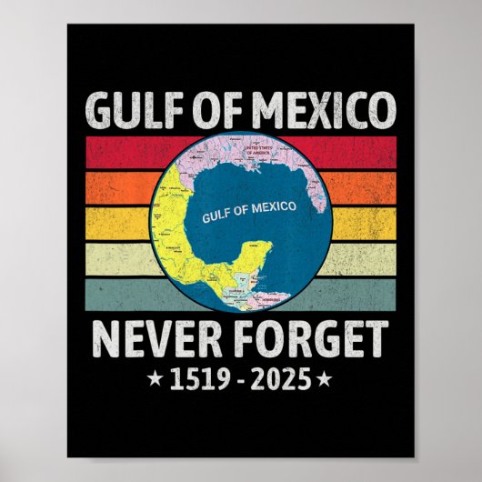 楽しい アメリカ メキシコ湾 メキシコ湾を決して忘れない ポスター (正面)