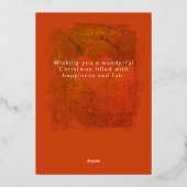 楽しい アーティスティック ハート 絵画 クリスマス ゴールド 箔シーズンカード (裏面)