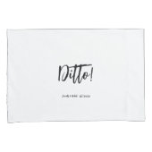 楽しい カップルオリジナル タイポグラフィー ピローケース (正面右)