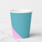 楽しい カラフルな 幾何学的な ユニークな オーダーメイドの ブライズシャワー 紙コップ (裏面)