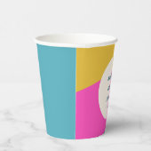 楽しい カラフルな 幾何学的な ユニークな オーダーメイドの ブライズシャワー 紙コップ (右)