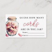 楽しい ゲストは何個の栓を予想 ゲーム カード 結婚前パーティー (正面)