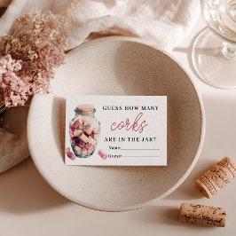 楽しい ゲストは何個の栓を予想 ゲーム カード 結婚前パーティー