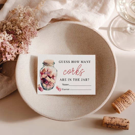 楽しい ゲストは何個の栓を予想 ゲーム カード 結婚前パーティー