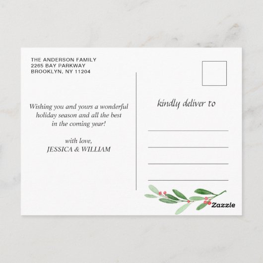 楽しい ゴールドフレーム モダンスクリプト 3 枚の写真のグリーティングカード ポストカード (裏面)