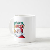 楽しい「サンタさんピザをください」クリスマスマグ コーヒーマグカップ (正面左)