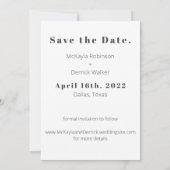 楽しい シンプル 現代 無料 ドリンク 保存日付のお知らせ 招待状 (裏面)