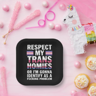 楽しい トランスジェンダーの仲間をリスペクト ゲイ プライド マンス LGBT ペーパープレート