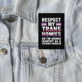 楽しい トランスジェンダーの仲間をリスペクト ゲイ プライド マンス LGBT 缶バッジ (インサイチュ)