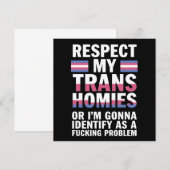 楽しい トランスジェンダー+プライドマンス LGBT 招待状 (正面/裏面)