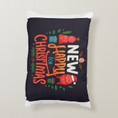 楽しい「ハッピークリスマス」枕：フェスティバル株式会社 アクセントクッション (裏面(縦))