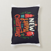 楽しい「ハッピークリスマス」枕：フェスティバル株式会社 アクセントクッション (正面(垂直))