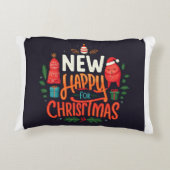 楽しい「ハッピークリスマス」枕：フェスティバル株式会社 アクセントクッション (裏面)