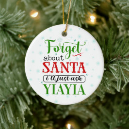 楽しい ババにサンタのことを聞くよ クリスマスオーナメント