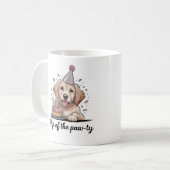 楽しい「パーティーのVIP」犬の誕生日 コーヒーマグカップ (正面左)