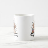 楽しい「パーティーのVIP」犬の誕生日 コーヒーマグカップ (中央)