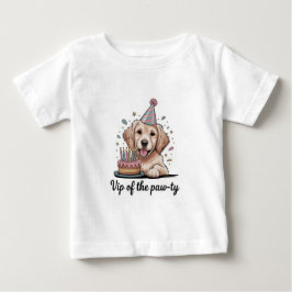 楽しい「パーティーのVIP」犬の誕生日 ベビーTシャツ