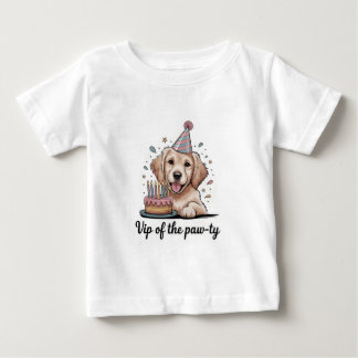 楽しい「パーティーのVIP」犬の誕生日 ベビーTシャツ