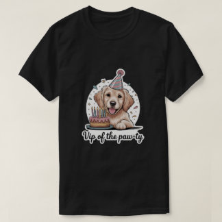 楽しい「パーティーのVIP」犬の誕生日 Tシャツ