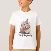 楽しい「パーティーのVIP」犬の誕生日 Tシャツ (正面)