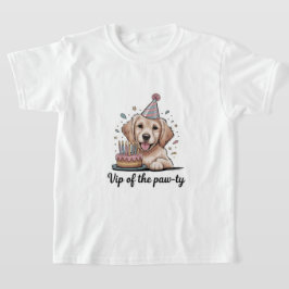 楽しい「パーティーのVIP」犬の誕生日 Tシャツ
