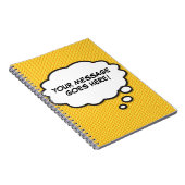 楽しい ファッショナブル あなたのメッセージ 思考バブル ノートブック (右側)