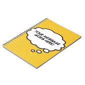 楽しい ファッショナブル あなたのメッセージ 思考バブル ノートブック (左側)