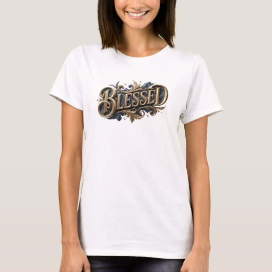 楽しい+ファンキーなBLESSED オリジナルグッズ Tシャツ (正面)
