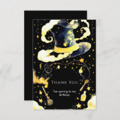 楽しい ファンタジー マジック ウィザード 誕生日 サンキューカード (正面/裏面)