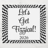 楽しい フィジカルになろう 2026年 新年 パーティーギフト スパークリングワインラベル (シングルラベル)