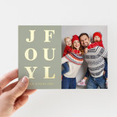 楽しい ミニマル フォト クリスマス ゴールド 箔シーズンカード