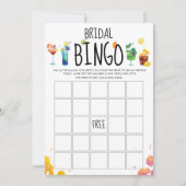 楽しい&モダンなカラフルカクテルビンゴゲームカード 招待状 (正面)