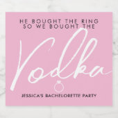 楽しい&モダンなピンクのハネムーン パーティー リキュールボトルラベル (シングルラベル)