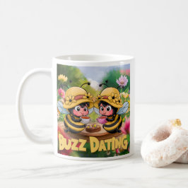 楽しい+ユーモラスな蜂のデート コーヒーマグカップ