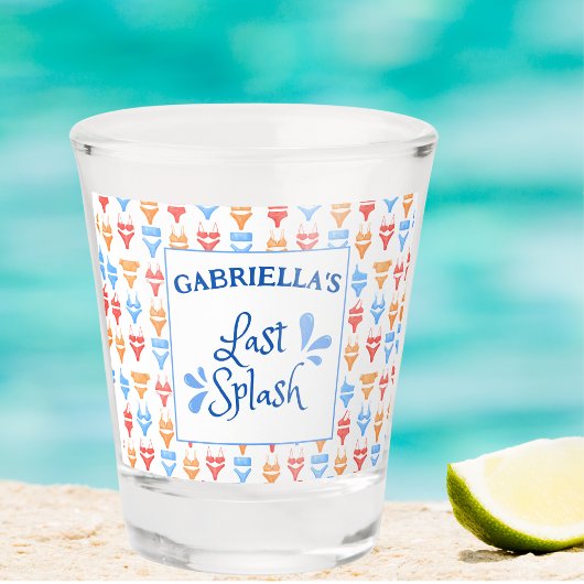 楽しい「ラストスプラッシュ」テーマのカスタマイズされたブライズパーティー ショットグラス