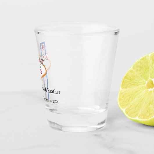 楽しい！ 🎰 ラスベガス風 結婚式用ショットグラス ショットグラス (右)