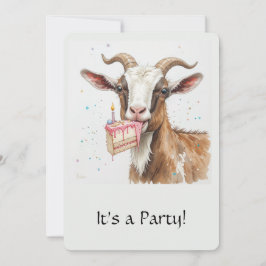 楽しい「古いヤギ」おっさん越えの誕生日招待状 招待状