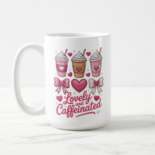 楽しい 可愛い カフェインたっぷり バレンタイン コーヒー コーヒーマグカップ (左)
