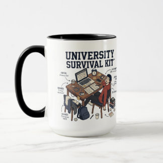 楽しい「大学サバイバルキット」大学生 マグカップ