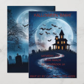 楽しい、怖いハロウィンの招待状 招待状 (正面/裏面)