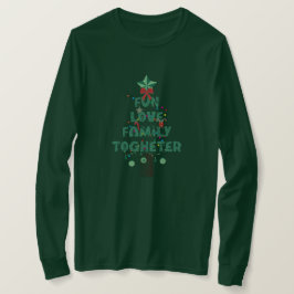 楽しい 愛 家族 一緒に クリスマスツリー Tシャツ
