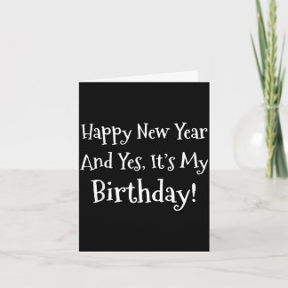 楽しい「明けましておめでとう、そしてはい私の誕生日です」 カード