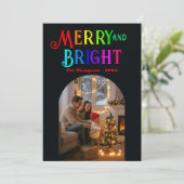 楽しい＆明るいカラフルなクリスマスの写真 シーズンカード (スタンド正面)