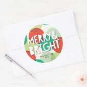 楽しい&明るい カラフルなコンフェッティ クリスマス ホリデー ラウンドシール (封筒)