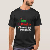 楽しい 無実+無罪+有罪 なチョコミント Tシャツ (正面)