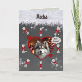 楽しい「犬たちから」犬好きクリスマスカード カード (正面)