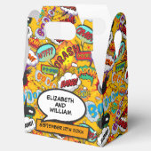 楽しい 現代風 かっこいい コミックブック ウェディング フェイバーボックス (オープン)