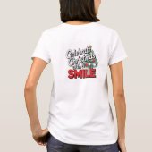 楽しい「笑顔でクリスマスをお祝いしよう」Tシャツ Tシャツ (裏面)